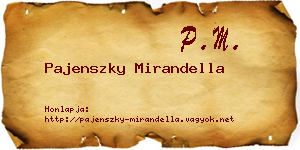 Pajenszky Mirandella névjegykártya